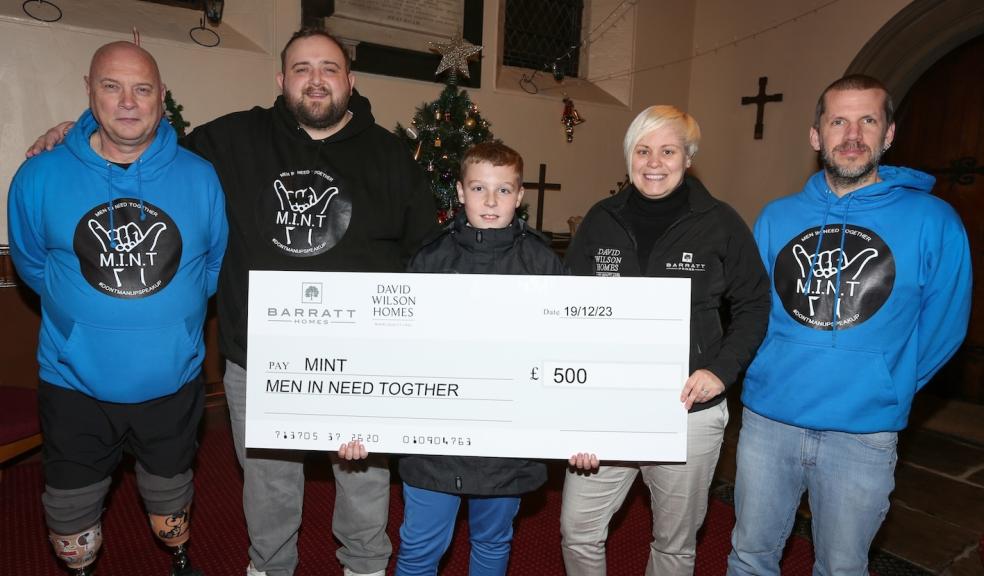 Barratt Developments Yorkshire West donates £500 to mental health charity, Men In Need Togethe Barratt Developments Yorkshire West donates £500 to mental health charity, Men In Need Together