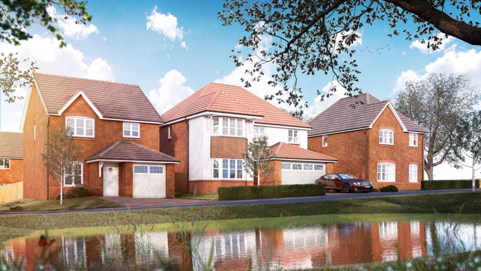 A CGI of the new homes being built by Castle Green Homes at Maes Yr Haul in St Asaph