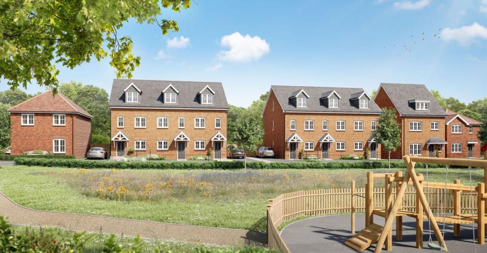 A CGI of the new homes in Warton being built by Anwyl Homes