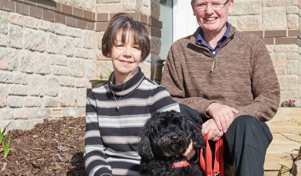 Issy and Ian Maggee Issy and Ian Maggee outside their Redrow home