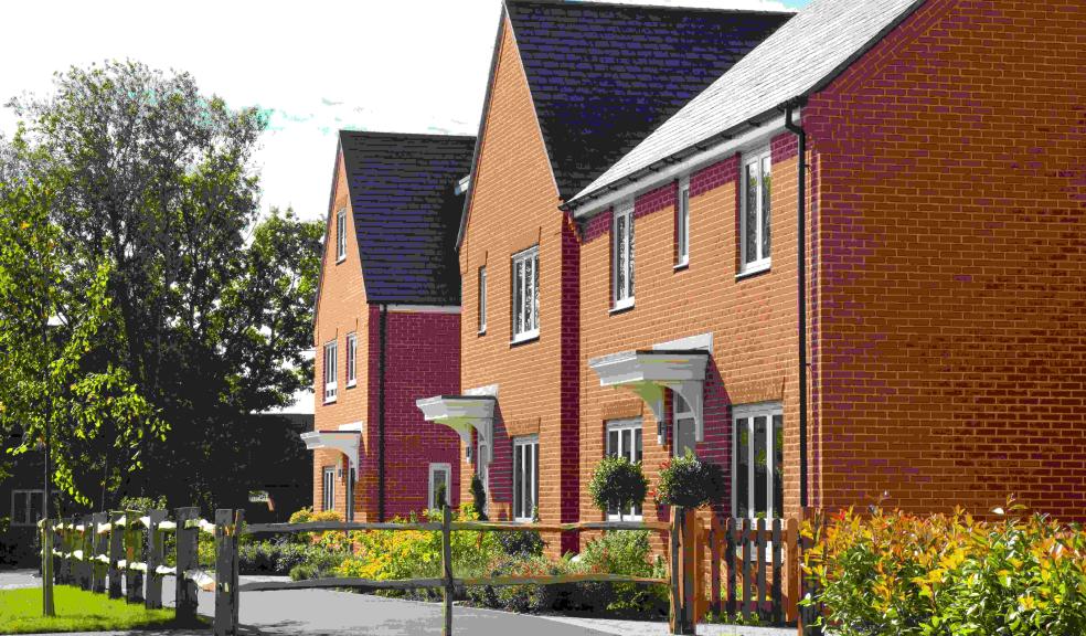 • A street scene of the new homes for sale at Pembers Hill Park, in Fair Oak