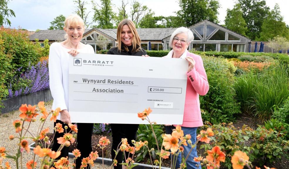 Gill Hurst from Barratt Developments North East with Pauline and Diane from Wynyard Residents Association