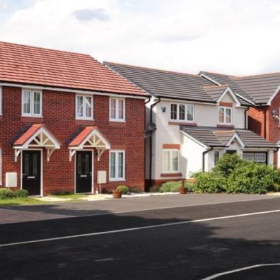 A street scene of Elan homes