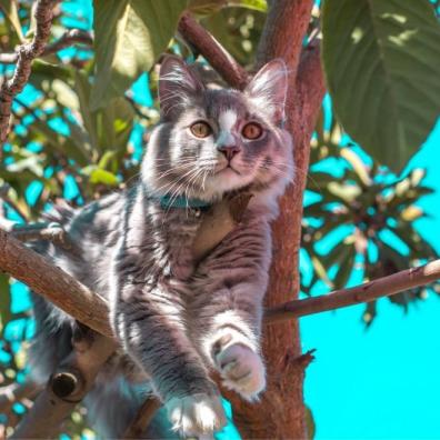 Cat in tree 