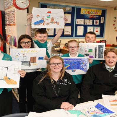 Children from Bede Burn Primary School design new bedroom for Barratt Homes