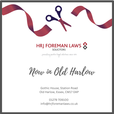 HRJ Foreman Laws Solicitors opens office in Old Harlow, Essex