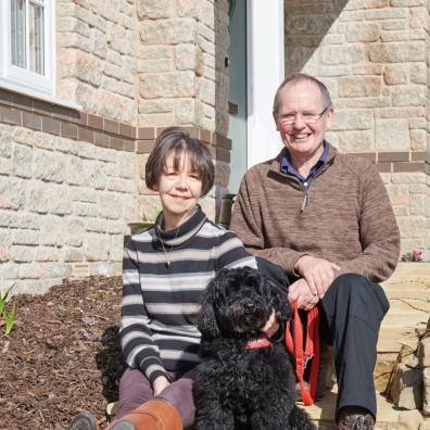 Issy and Ian Maggee outside their Redrow home
