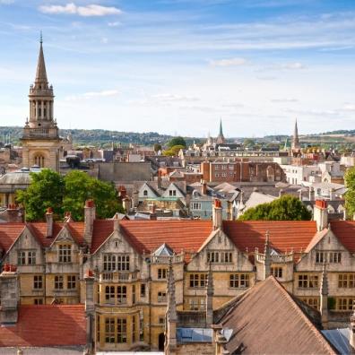 Rooftop view of Oxford, England