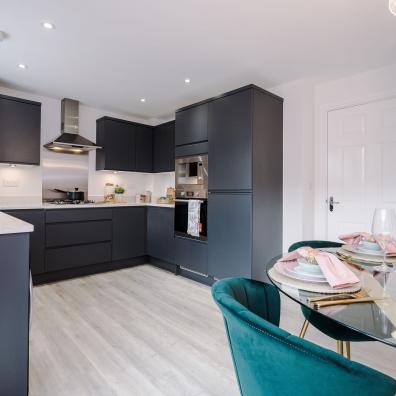 The Malham show home at The Hyde  Kinver has an open plan kitchen