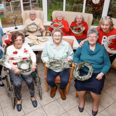 WADE Day Care centre wreath making 