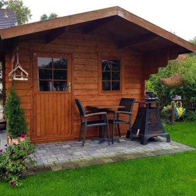 Wooden garden shed