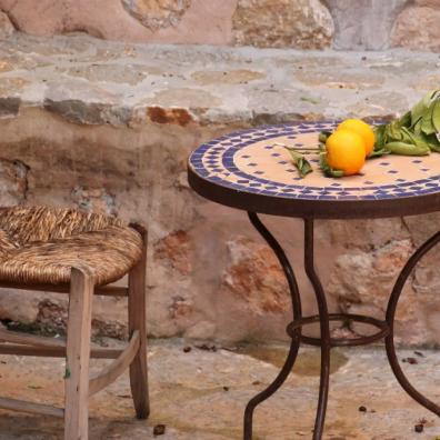 mosaic table and chair